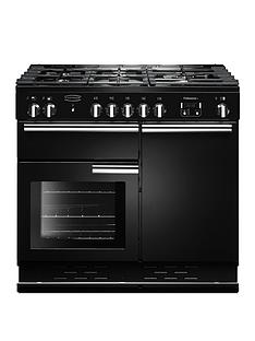 Rangemaster PROP100DFFGB Professional 100cm Wide Dual Fuel Range Cooker - Black