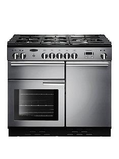 Rangemaster PROP100DFFSS Professional Plus 100cm Wide Dual Fuel Range Cooker - Stainless Steel