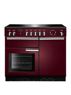 Rangemaster PROP100ECCY Professional Plus 100cm Wide Electric Range Cooker with Ceramic Hob - Cranberry