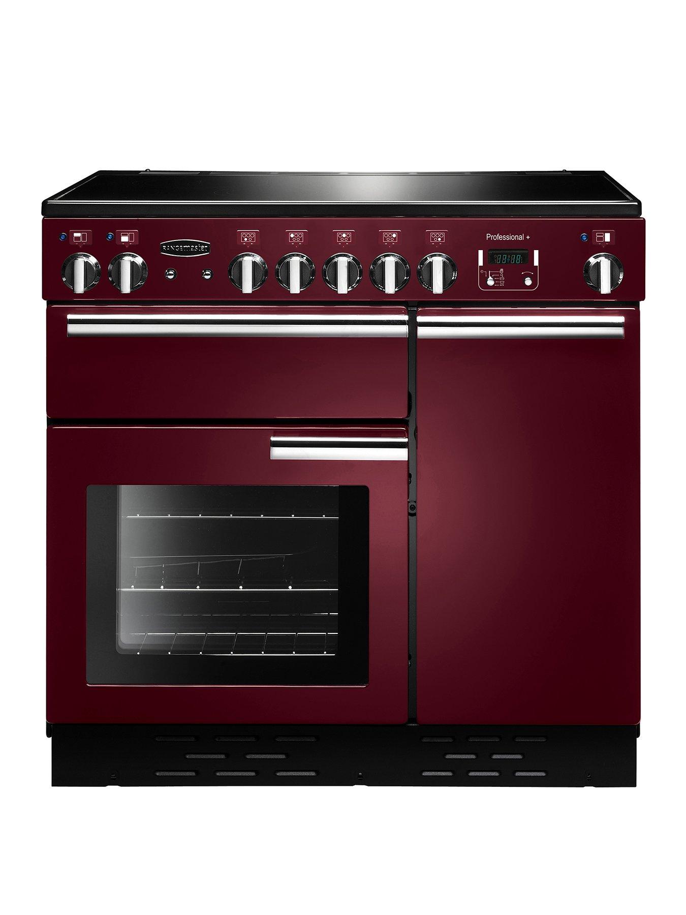 Rangemaster  Prop90Eccy Professional Plus 90Cm Wide Electric Range Cooker – Cranberry