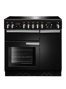 Rangemaster PROP90ECGB Professional 90cm Wide Electric Range Cooker with Ceramic Hob