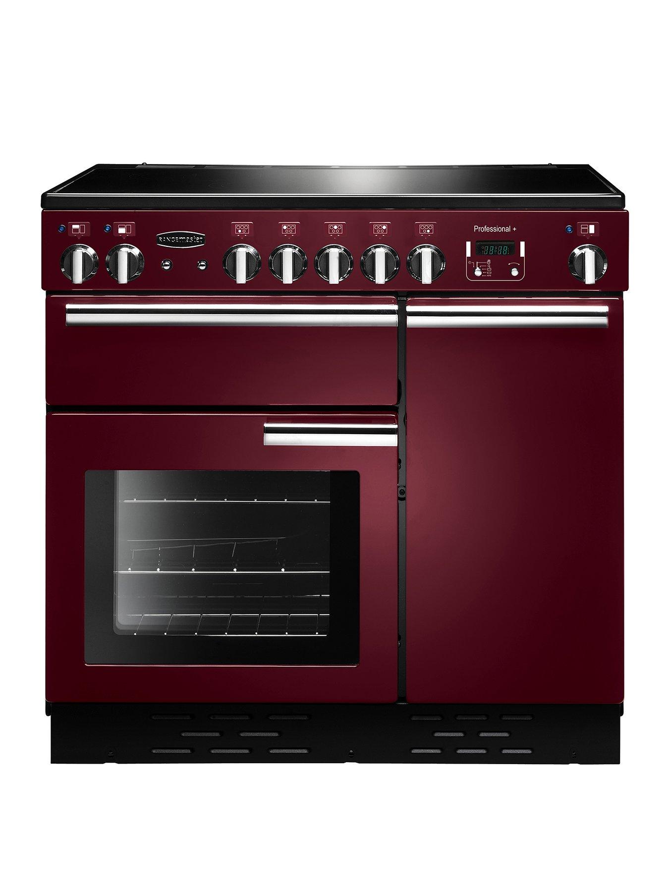 Rangemaster  Prop90Eicy Professional Plus 90Cm Wide Electric Range Cooker With Induction Hob - Cranberry