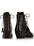  image of allsaints-katy-pointed-toe-lace-up-ankle-boots-black
