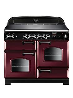 Rangemaster CLA110ECCY Classic Deluxe 110cm Wide Electric Range Cooker with Ceramic Hob - Cranberry