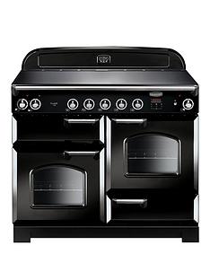 Rangemaster CLA110EIBL Classic Deluxe 110cm Wide Electric Range Cooker with Induction Hob - Black
