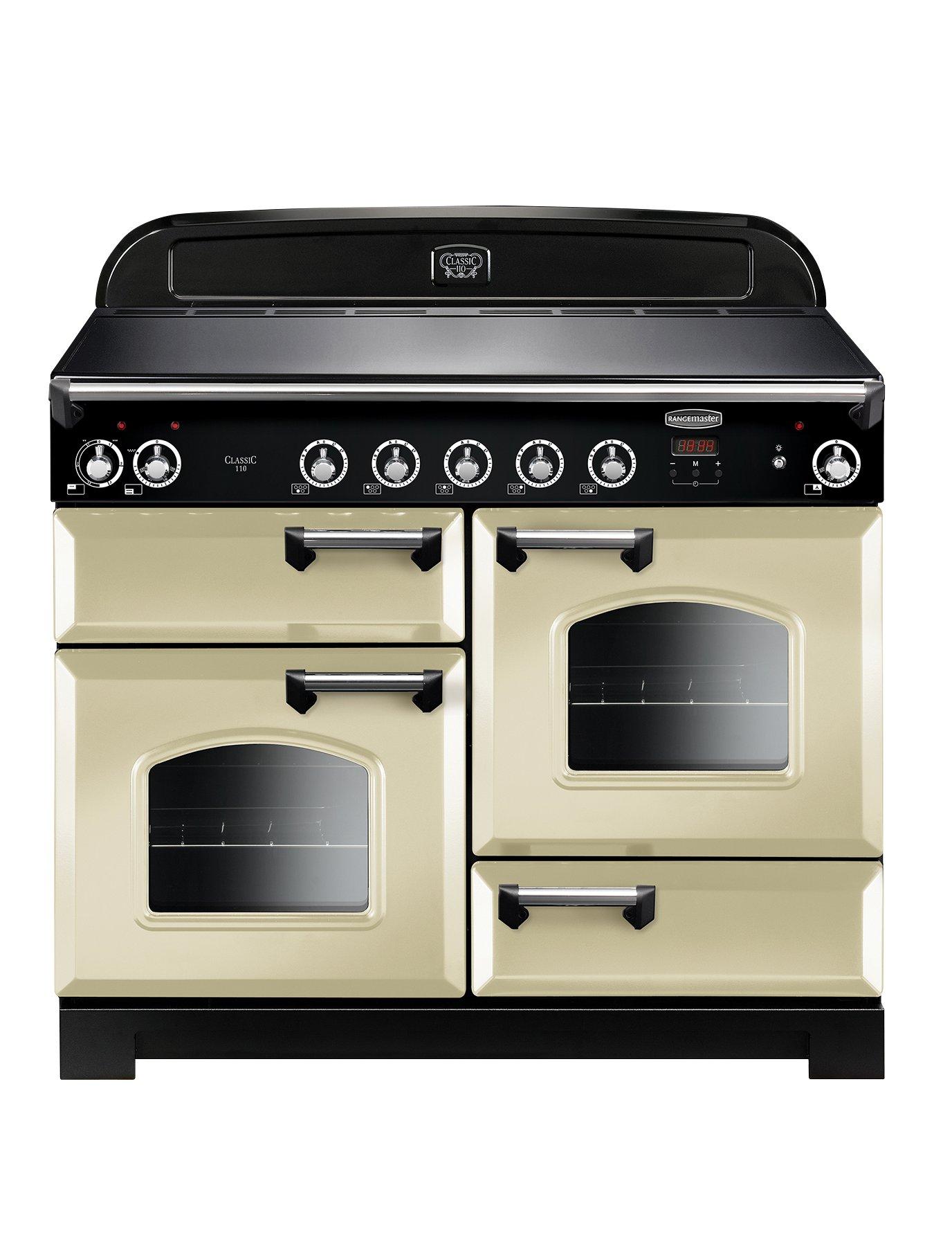 Rangemaster  Cla110Eicr Classic Deluxe 110Cm Wide Electric Range Cooker With Induction Hob - Cream