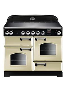Rangemaster CLA110EICR Classic Deluxe 110cm Wide Electric Range Cooker with Induction Hob - Cream