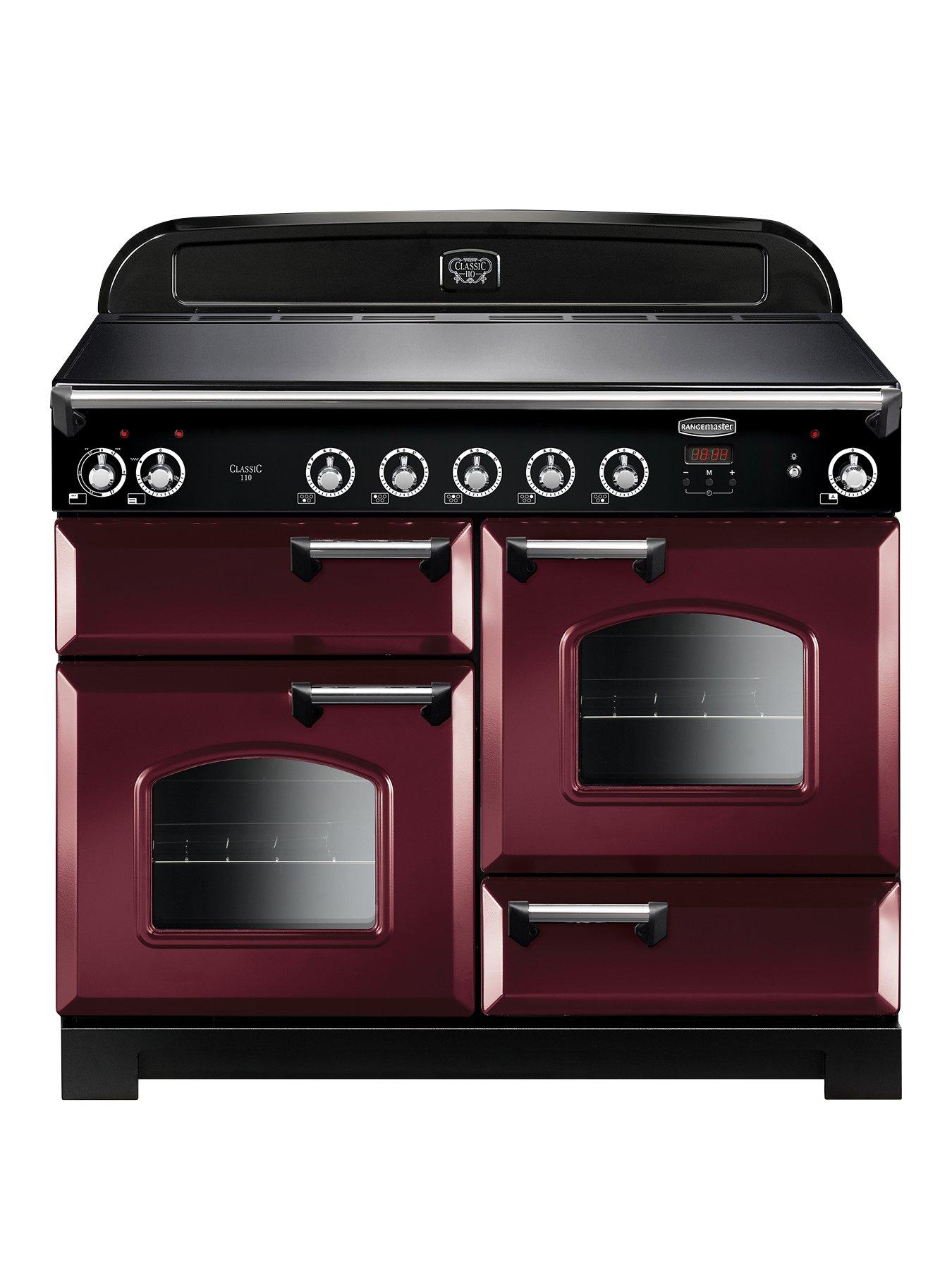 Rangemaster  Cla110Eicy Classic Deluxe 110Cm Electric Range Cooker With Induction Hob Cranberry