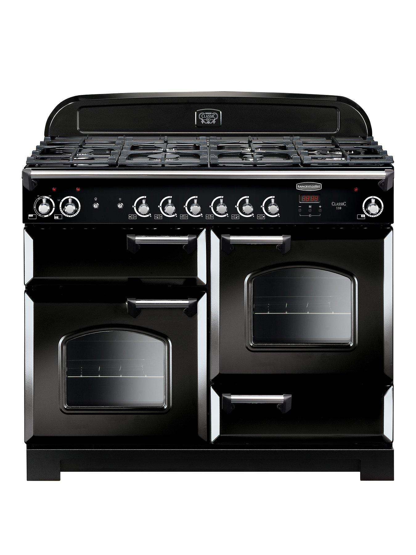 Rangemaster  Cla110Dffbl Classic Deluxe 110Cm Wide Dual Fuel Range Cooker - Black