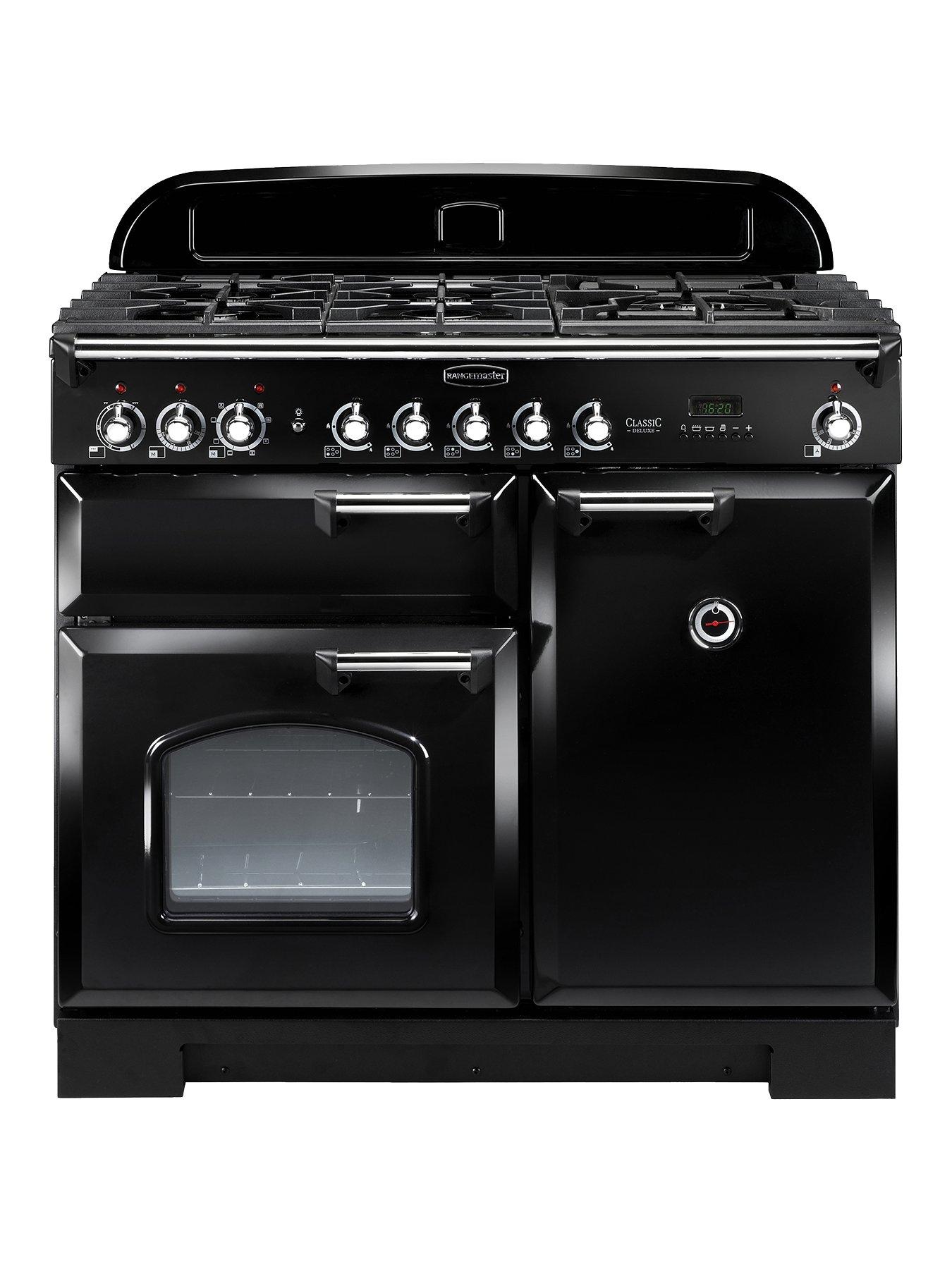Rangemaster  Cdl100Dffbl Classic Deluxe 100Cm Wide Dual Fuel Range Cooker - Black