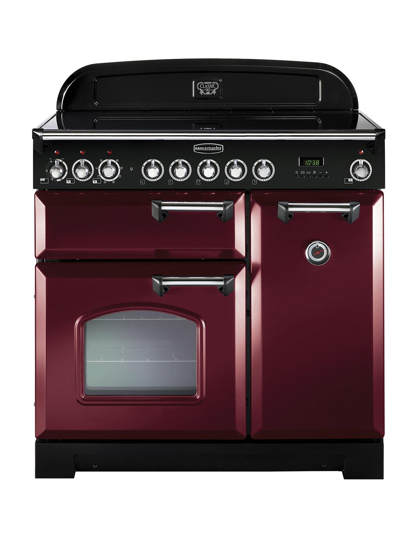 Rangemaster  Cdl90Eccy Classic Deluxe 90Cm Wide Electric Range Cooker – Cranberry