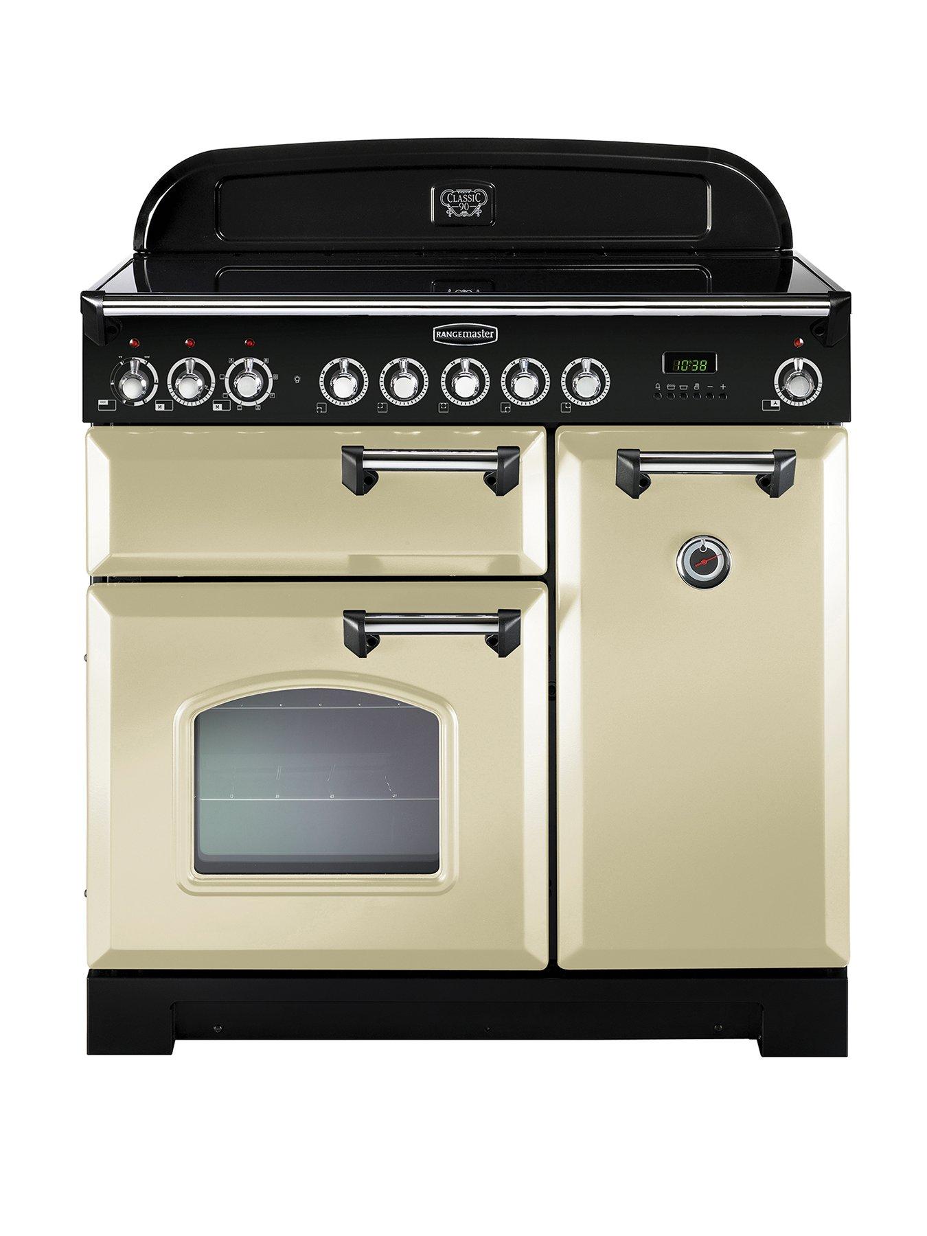 Rangemaster  Cdl90Eicr Classic Deluxe 90Cm Electric Range Cooker With Induction Hob - Cream