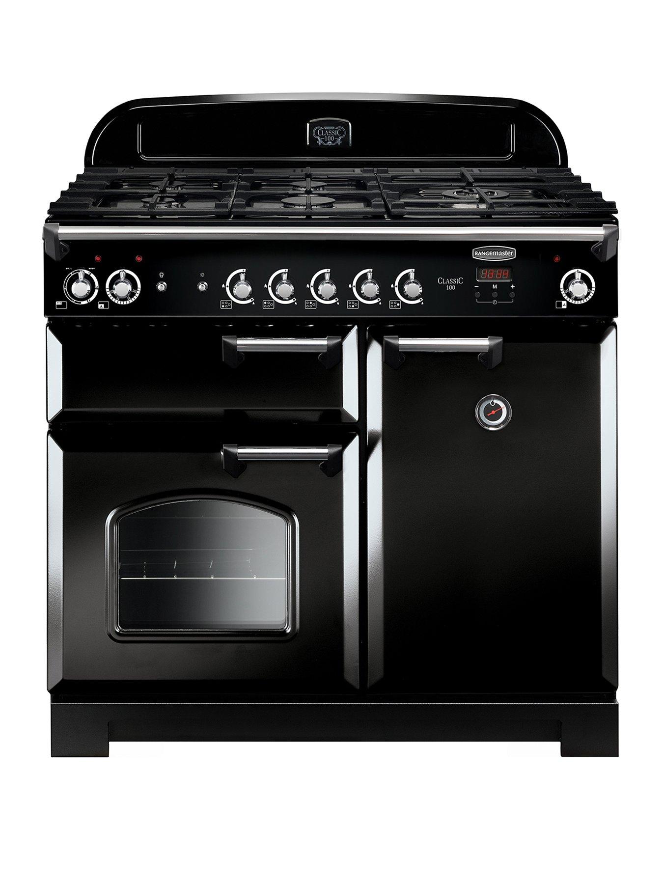 Rangemaster  Cla100Dffbl Classic 100Cm Wide Dual Fuel Range Cooker - Black