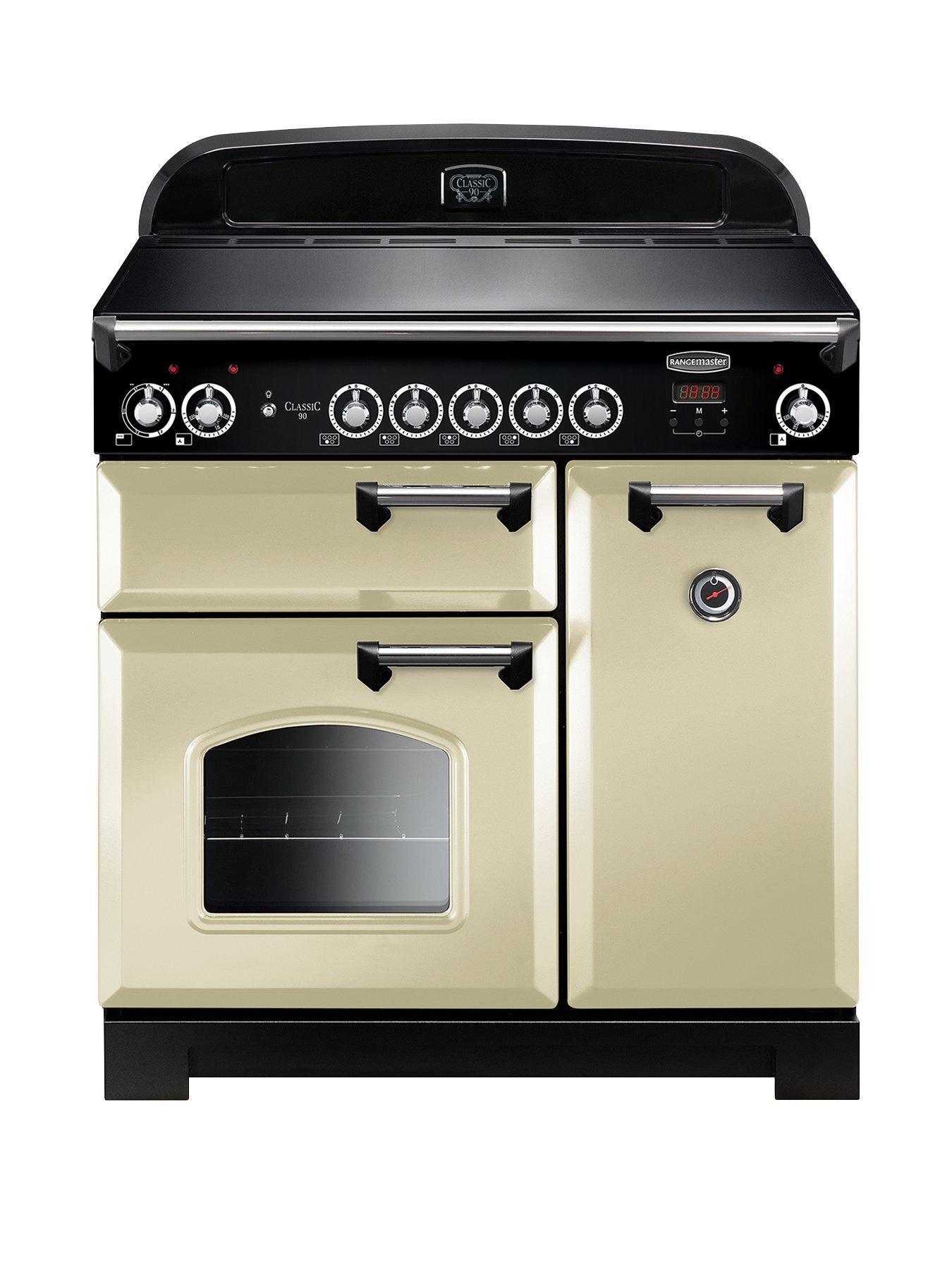 Rangemaster  Cla90Eicr Classic 90Cm Wide Electric Range Cooker With Induction Hob – Cream