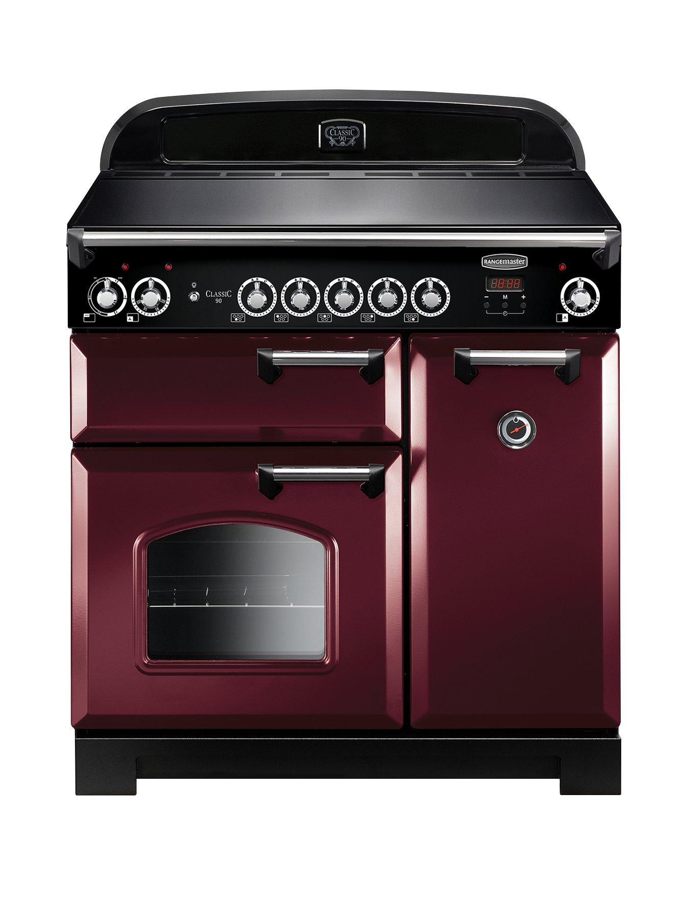 Rangemaster  Cla90Eicy Classic 90Cm Electric Range Cooker With Induction Hob Cranberry