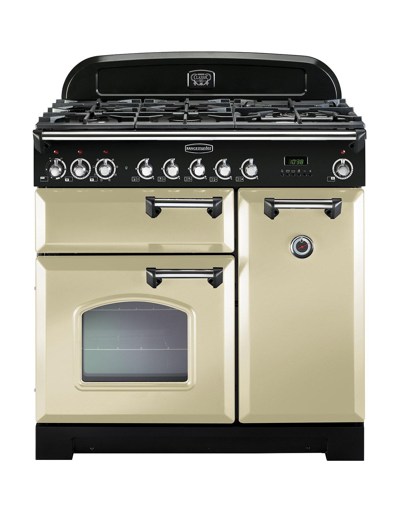 Rangemaster  Cdl90Dffcr Classic Deluxe 90Cm Wide Dual Fuel Range Cooker – Cream