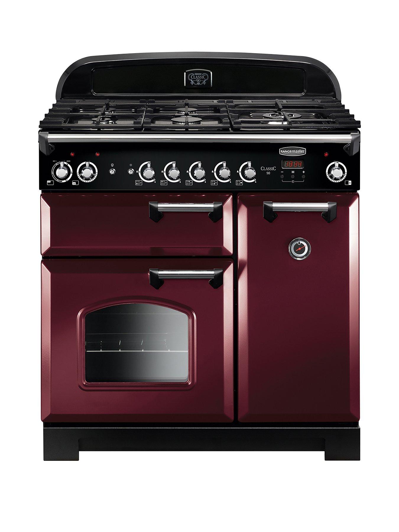 Rangemaster  Cla90Dffcy Classic 90Cm Wide Dual Fuel Range Cooker - Cranberry