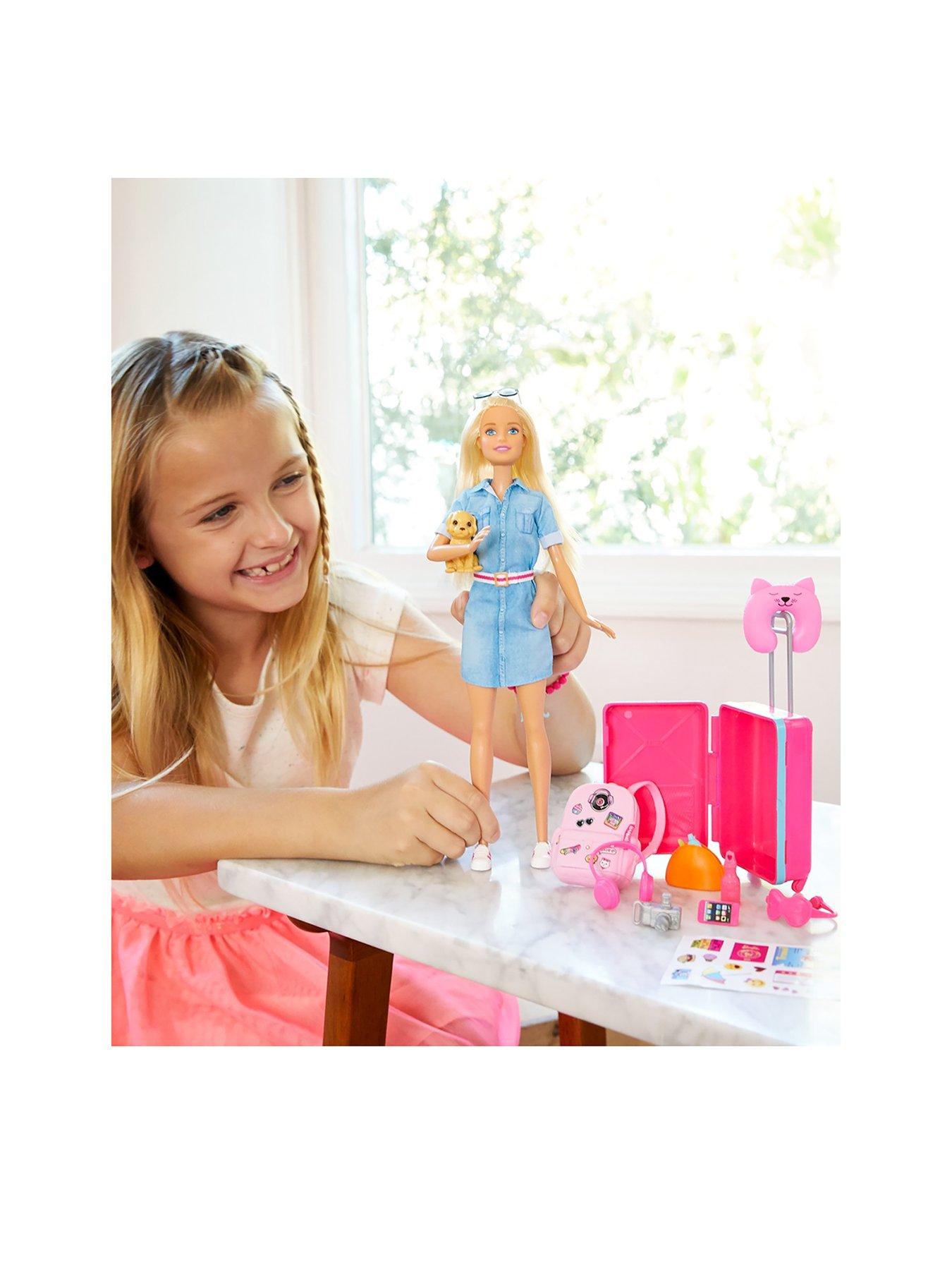 Barbie travel doll and accessories set online