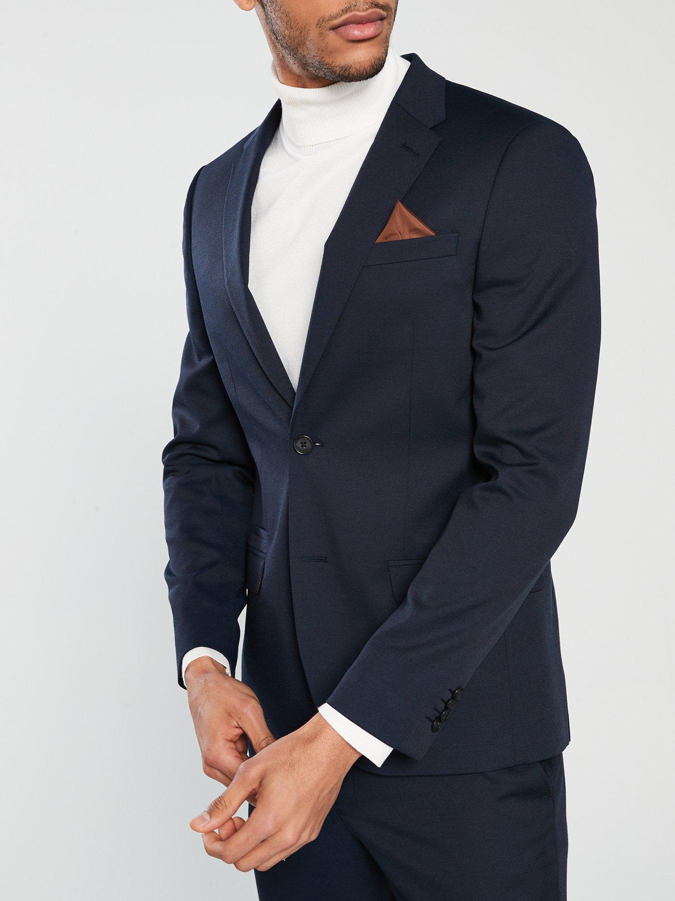 Suits & Blazers Edward Texture Skinny Navy Jacket