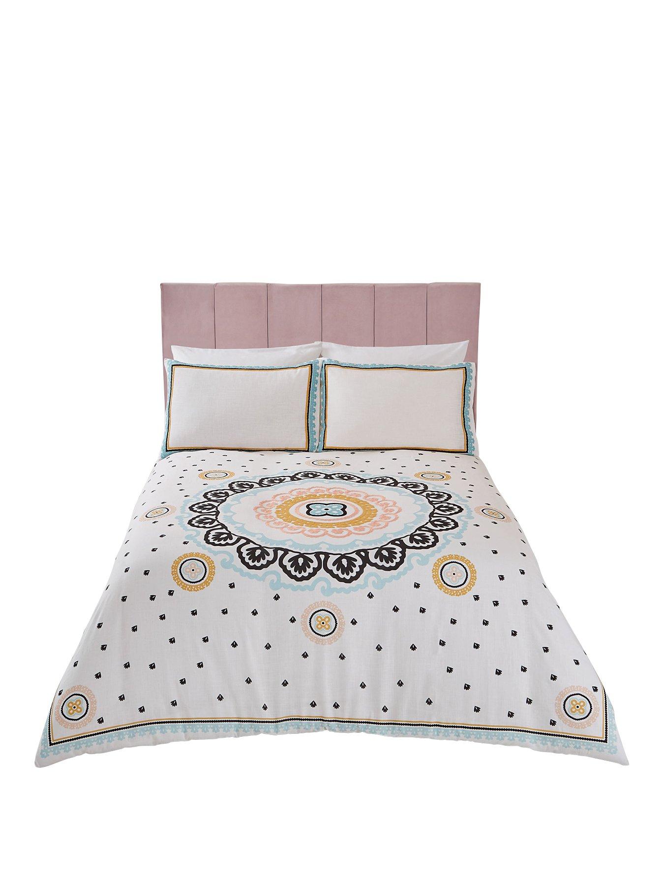 River Island Medallion Embroidery And Print Duvet Cover Set Very