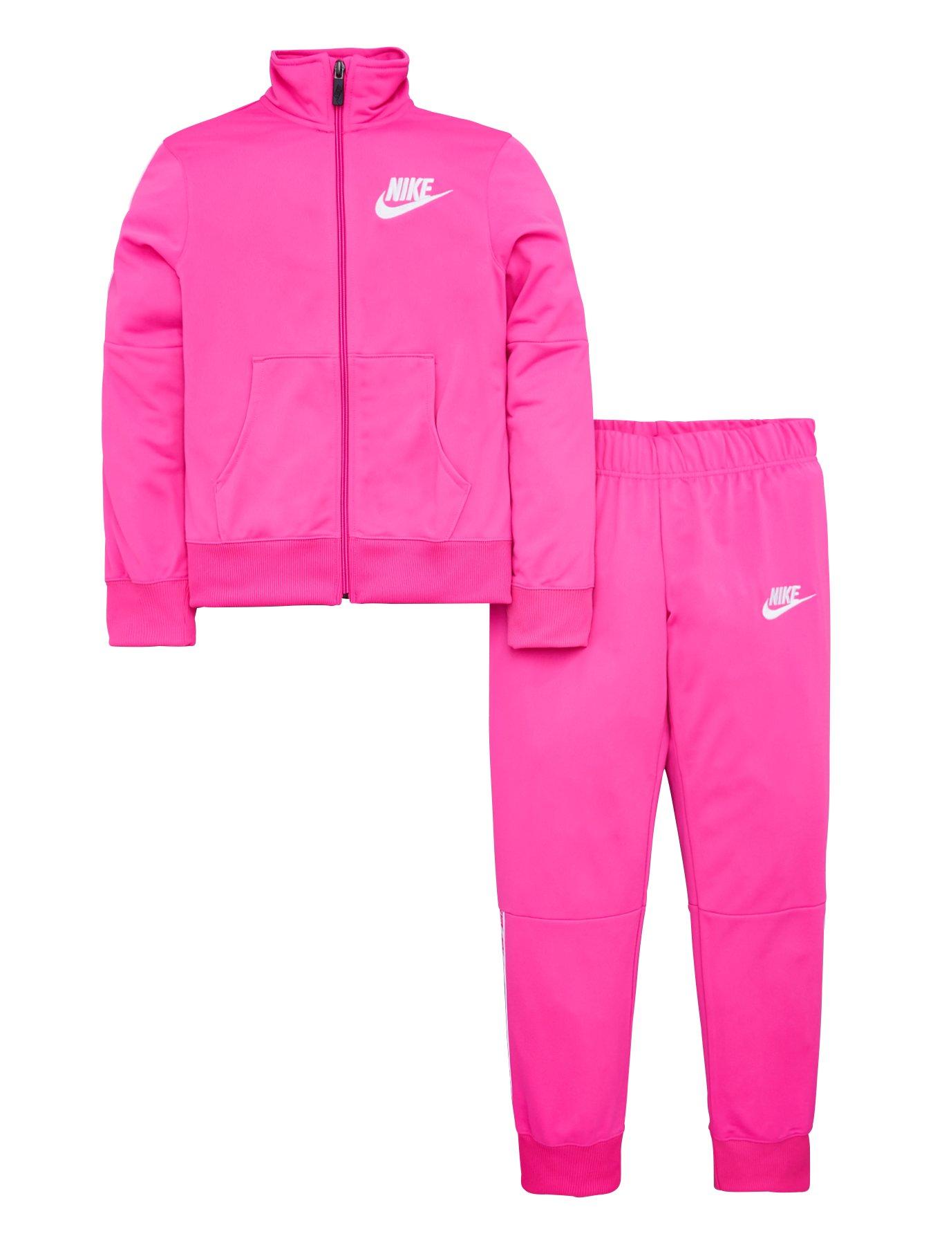 pink nike girls tracksuit