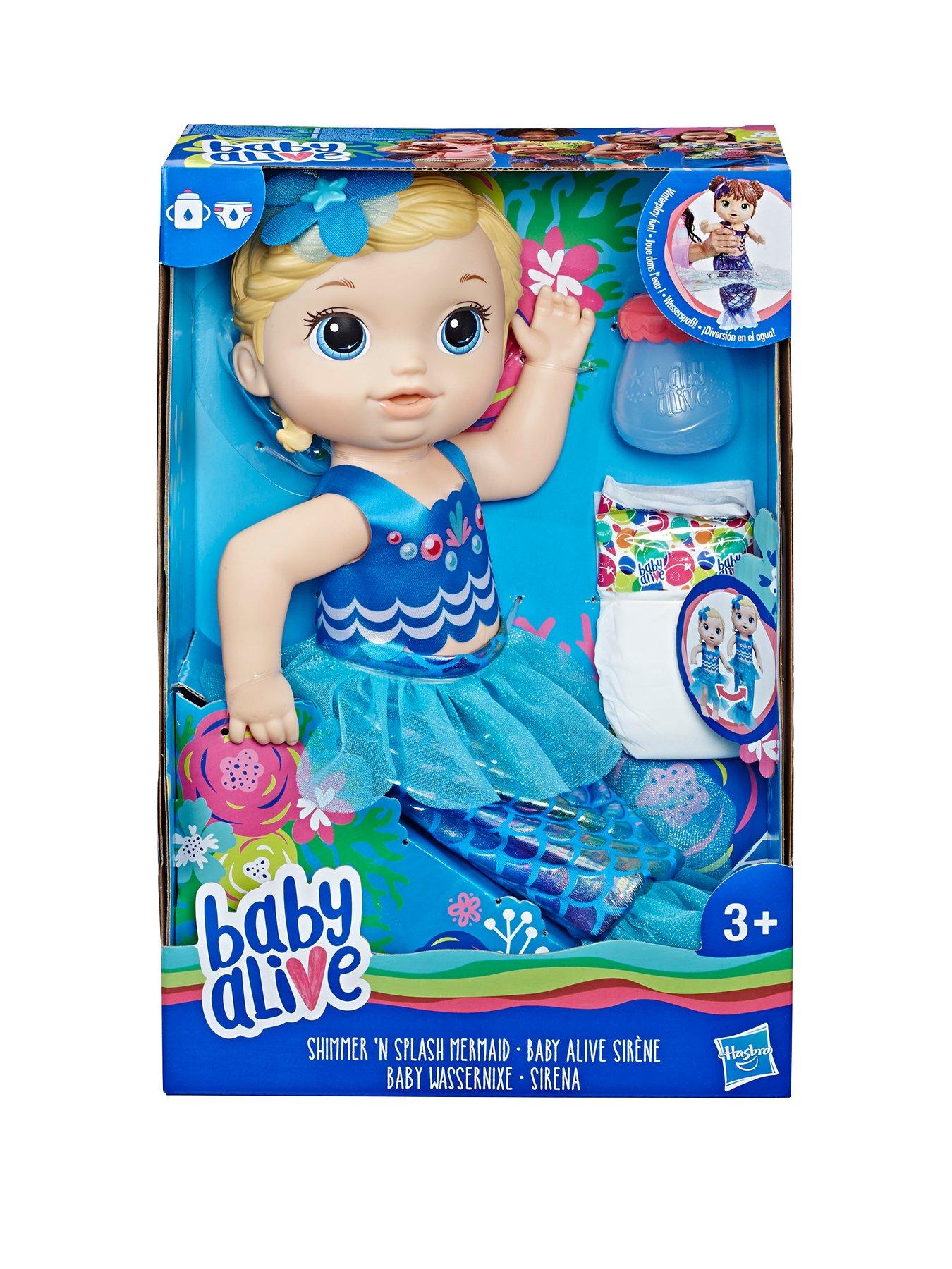 Baby Alive Shimmer N Splash Mermaid Blonde Hair Very Co Uk