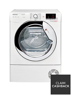 Hoover Dynamic Next DXWH11A2DCEXM 11kg Load, Aquavision, Heat Pump Condenser Tumble Dryer - White