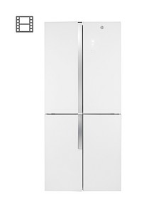 Hoover HFDN180UK 78.5cm Wide Total No Frost 4-Door American Style Fridge Freezer - White