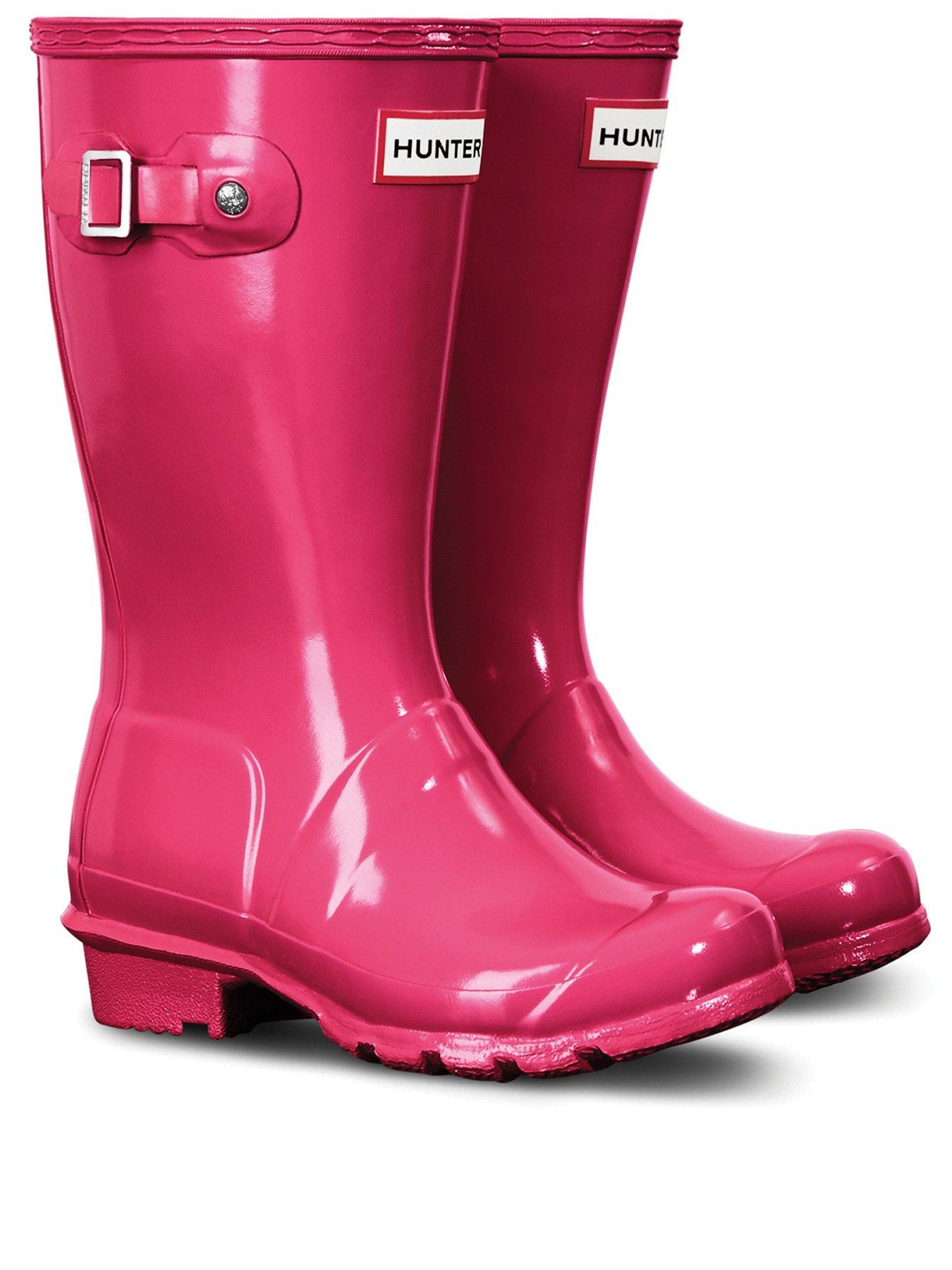 Girls Pink Multi Spot On Wellies Wellingtons XR1059 