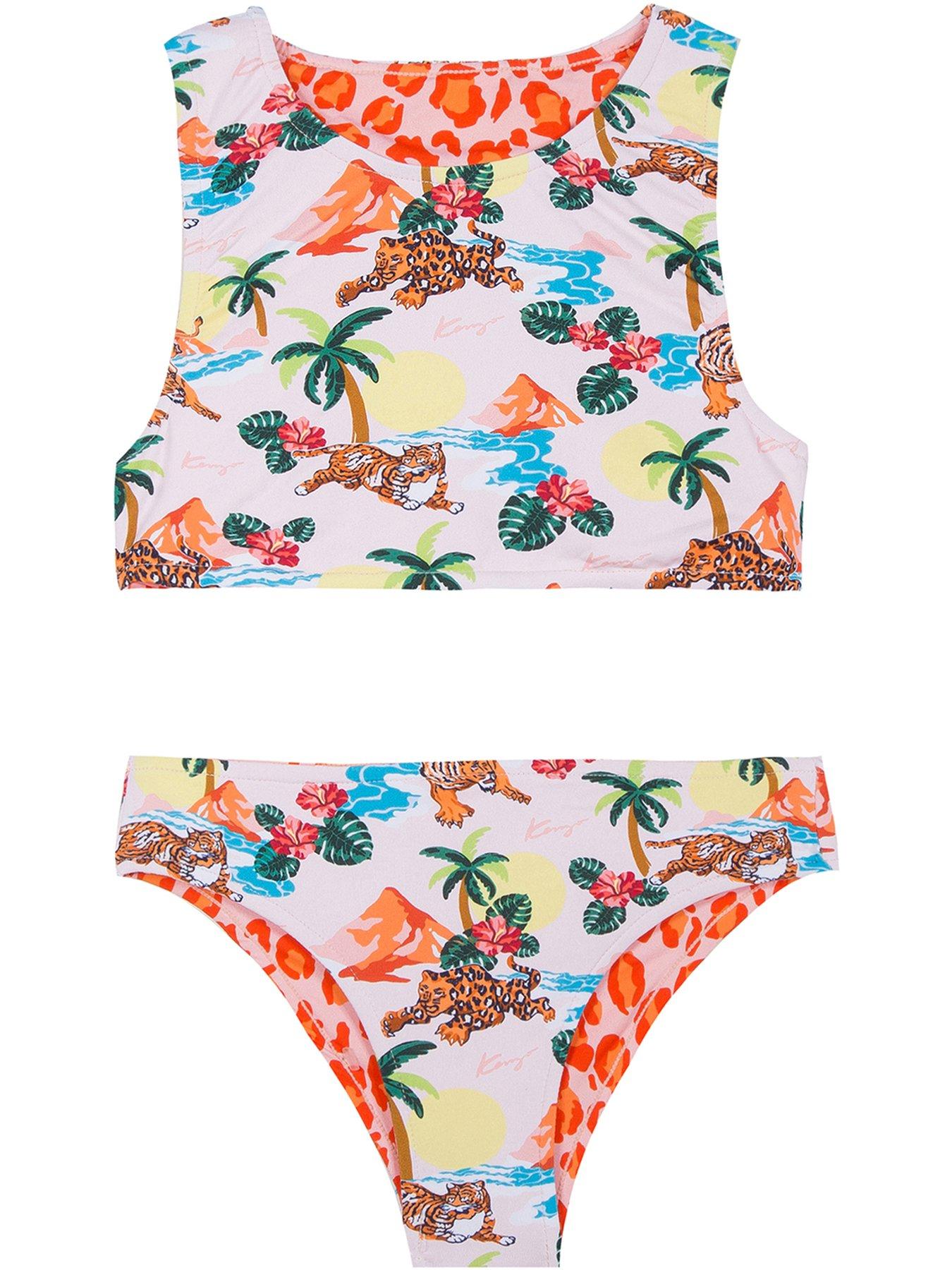 tiger print bikini set