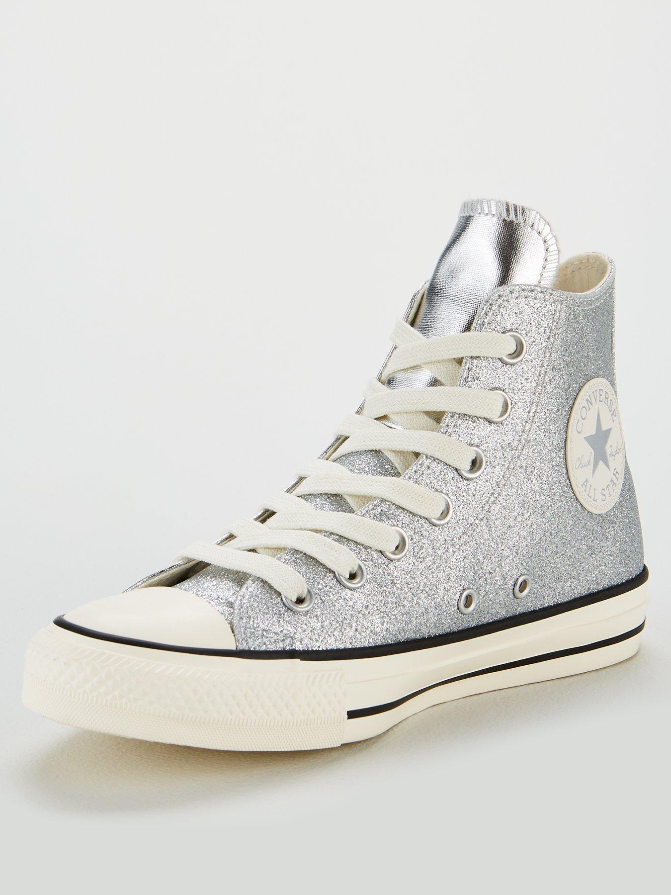 converse silver white