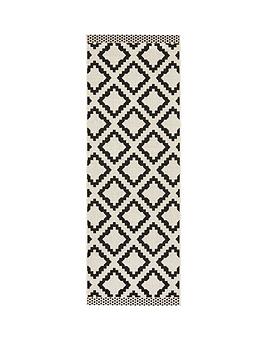 Product photograph of Kamina Indoor Outdoor Flatweave Runner from very.co.uk