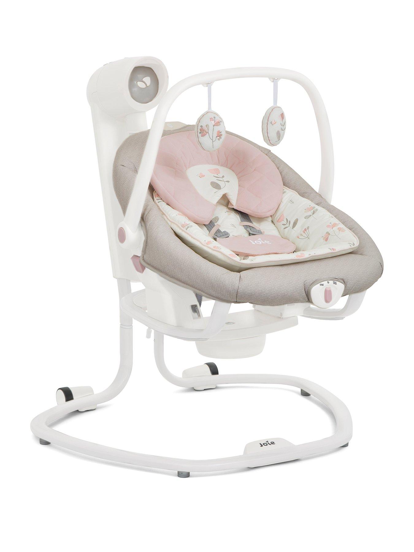 pink baby rocker swing