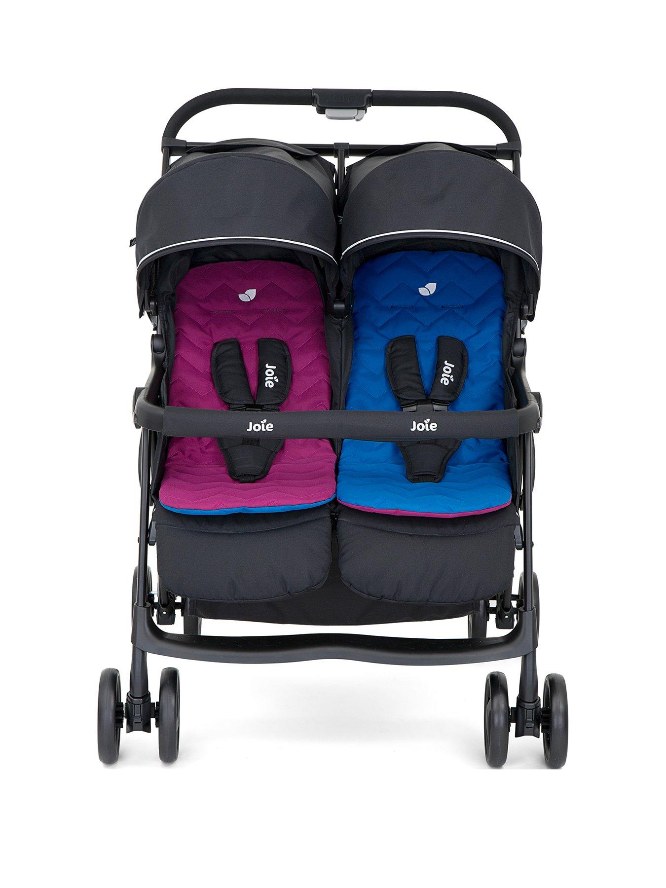 Joie pink 2024 and grey stroller