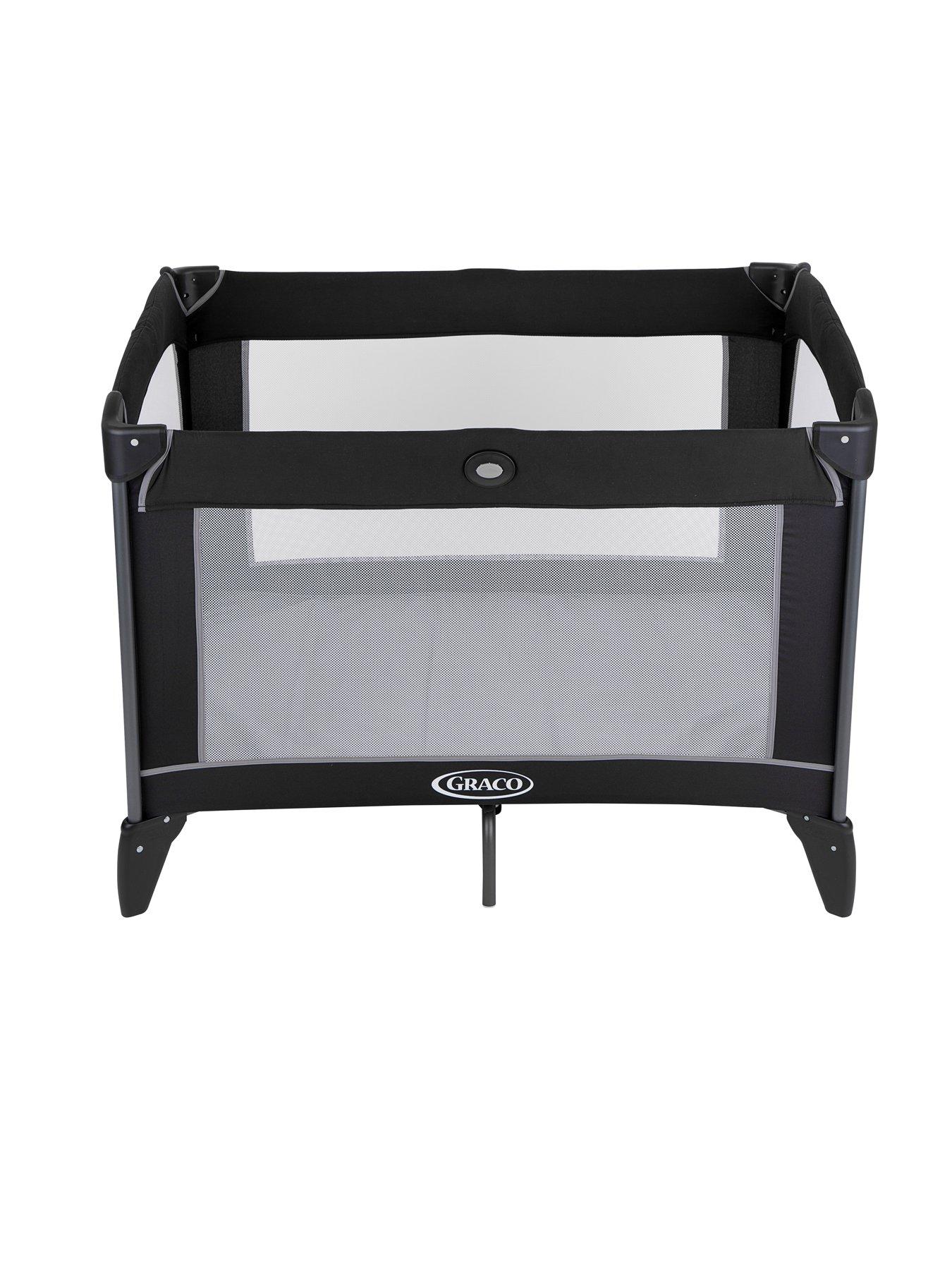 Graco Compact Travel Cot Black Grey Very