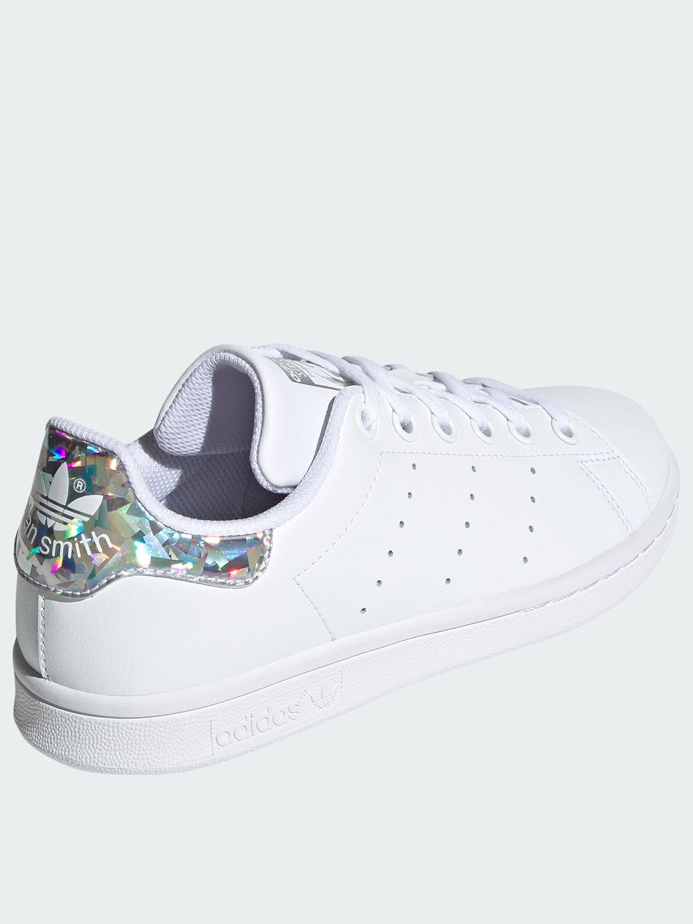 adidas Originals Stan Smith Junior Trainers - White Sparkle | very.co.uk