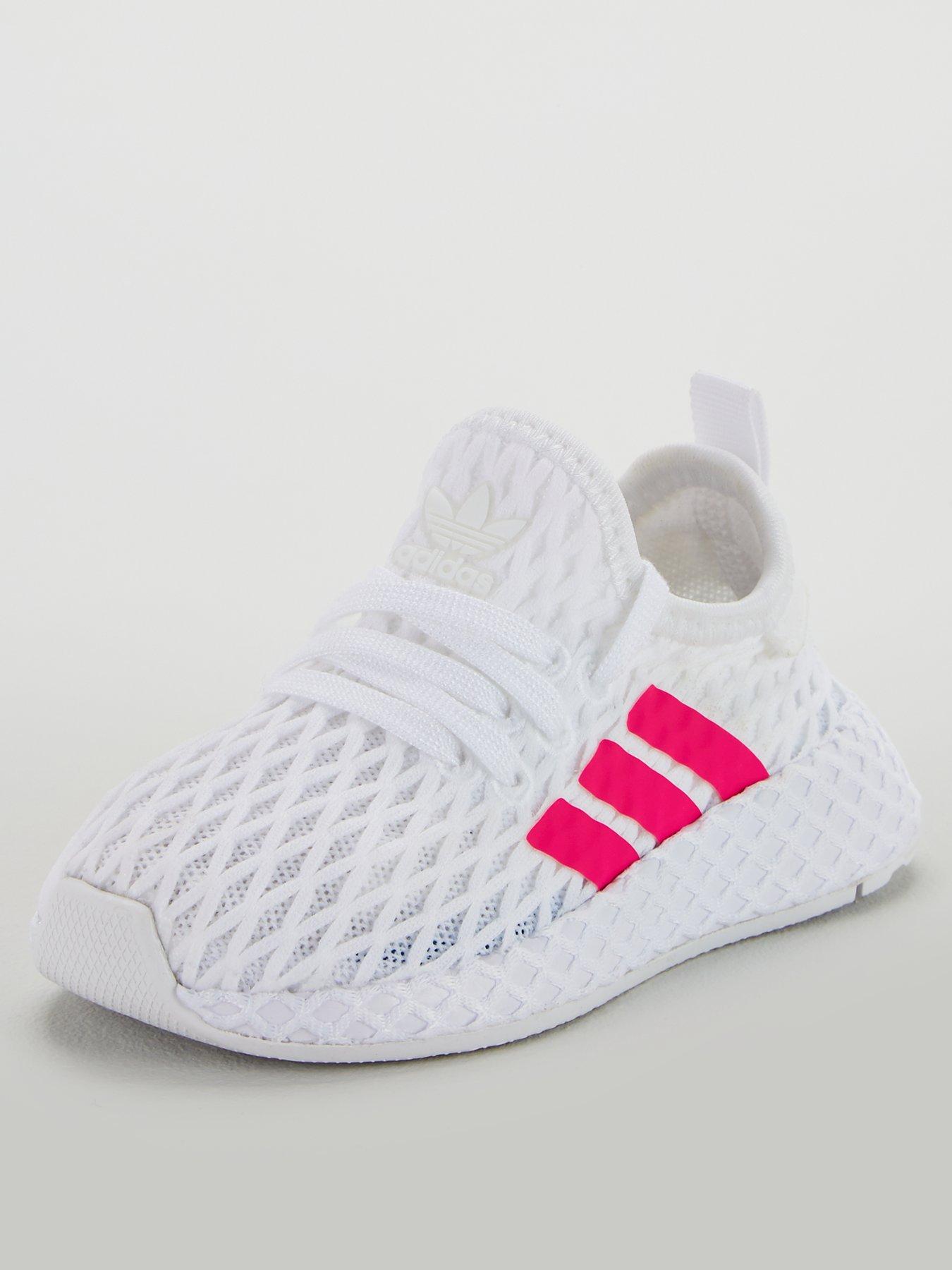 adidas deerupt white and pink