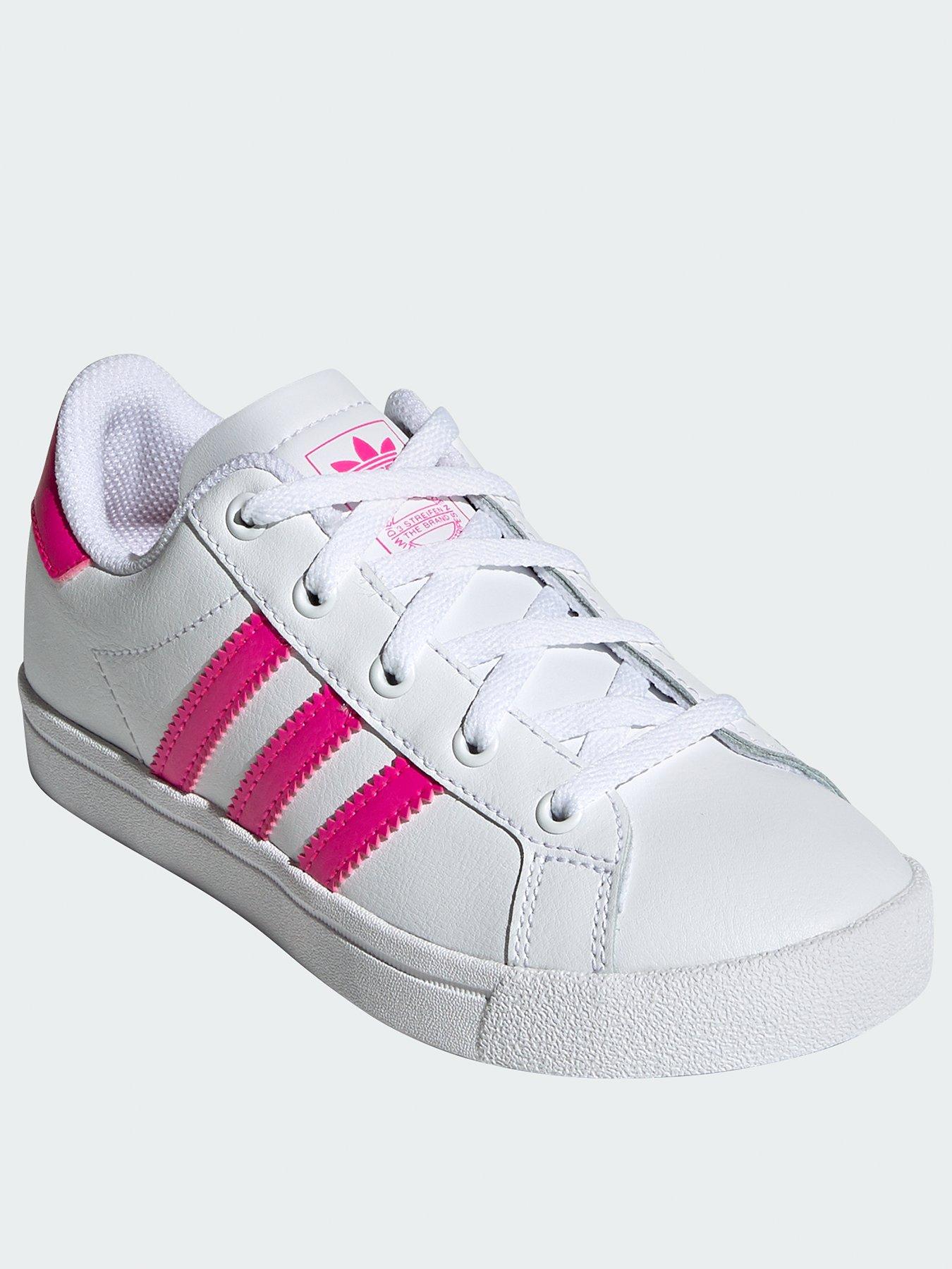 adidas coast star white pink