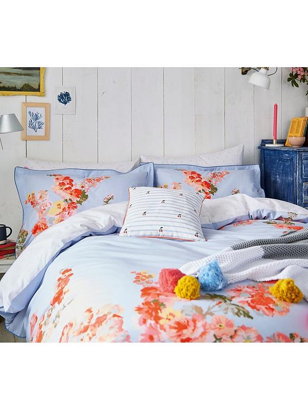 Joules Hollyhock Floral 100 Cotton Percale Duvet Cover Very Co Uk
