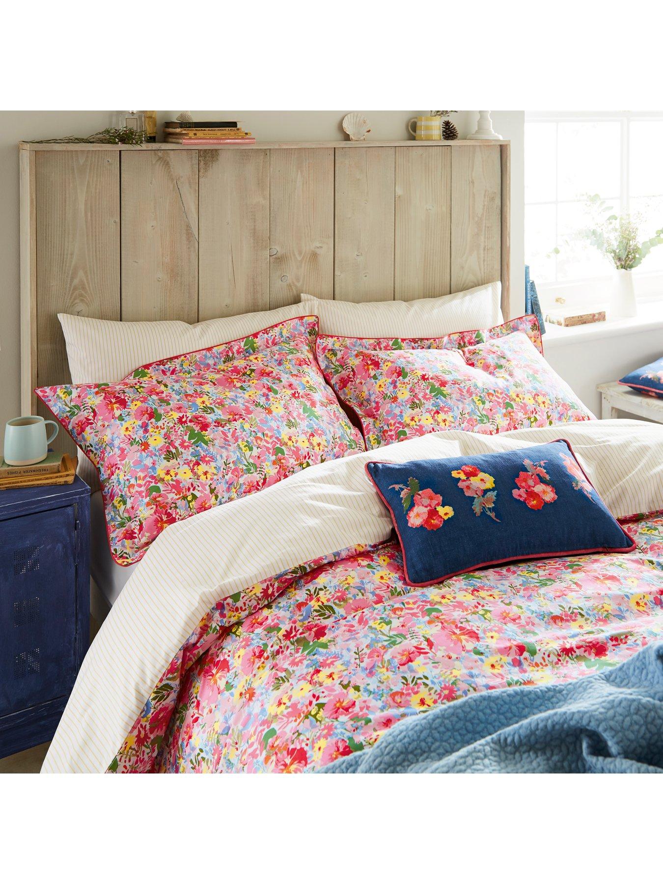 Joules Hollyhock Meadow 100 Cotton Duvet Cover Very Co Uk