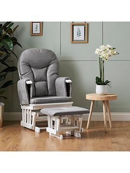 Product photograph of Obaby Recliner Nursery Chair Amp Stool from very.co.uk