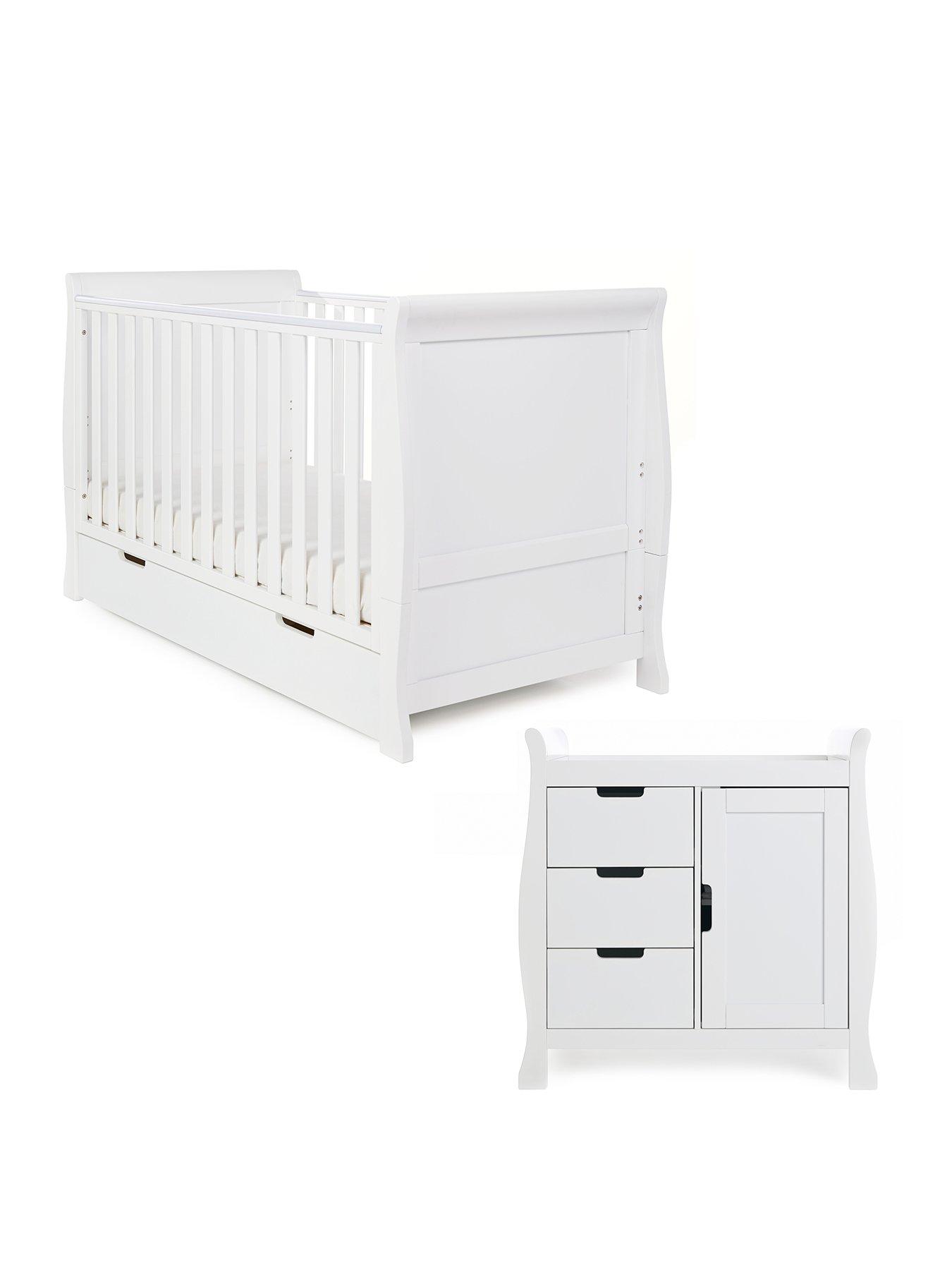 Image 2 of 7 of Obaby Stamford Classic Sleigh 2-Piece Nursery Furniture Set