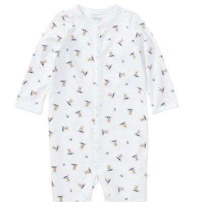 Polo Ralph Lauren Baby Boys Classic Bear Print All In One - White