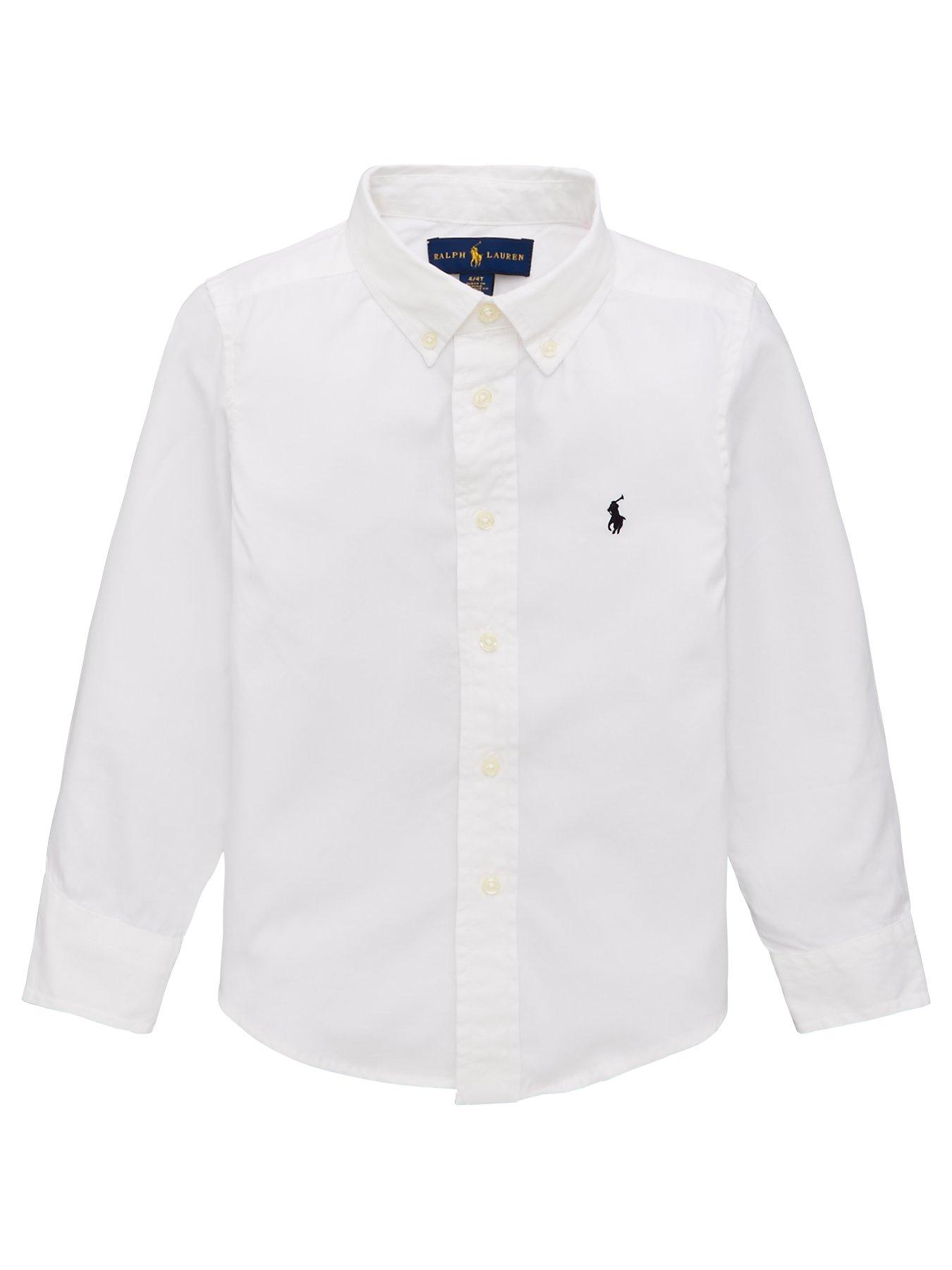 Polo Ralph Lauren Boys Custom Fit Classic Oxford Shirt White Very