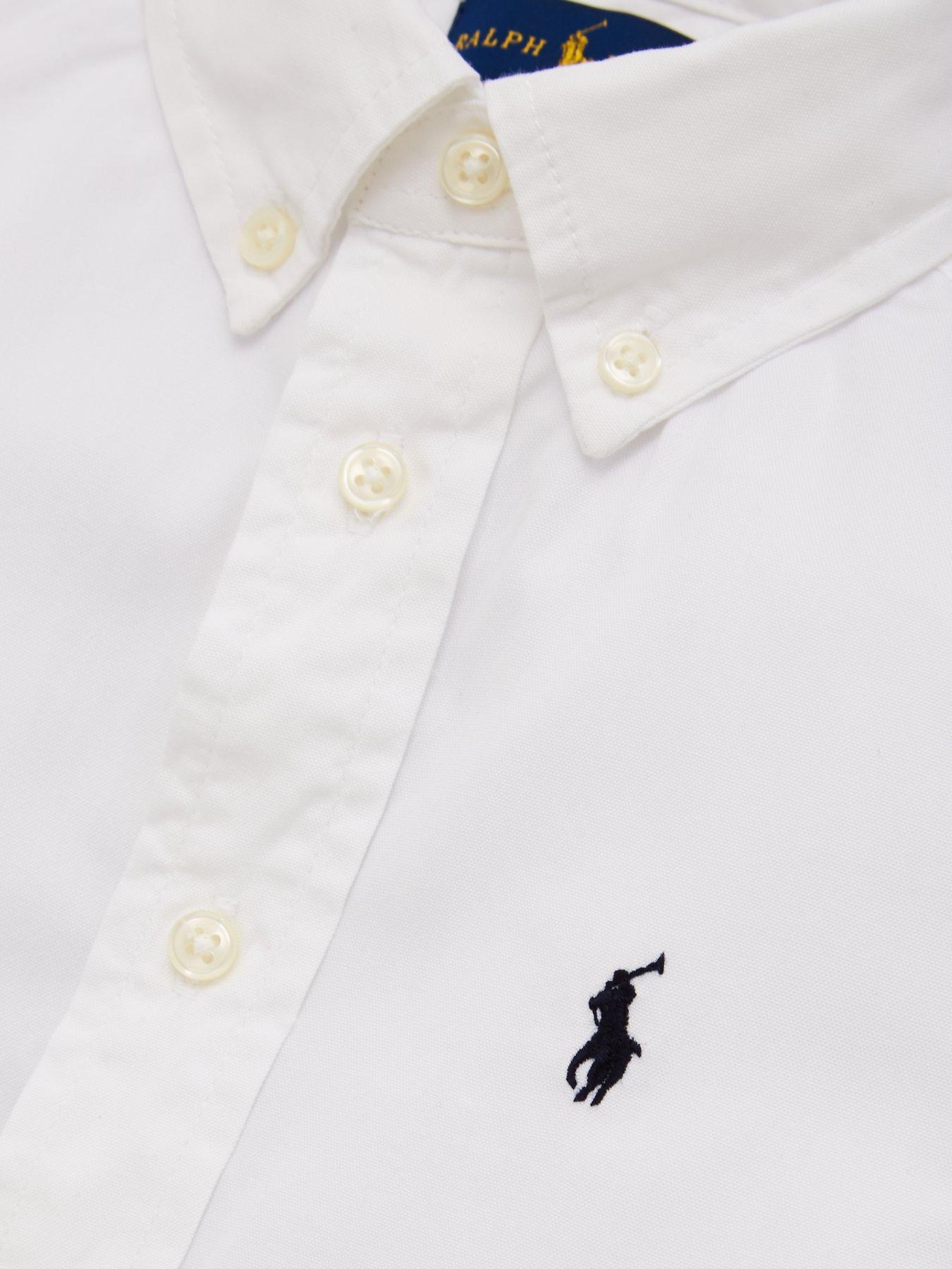 Polo ralph lauren white button up clearance