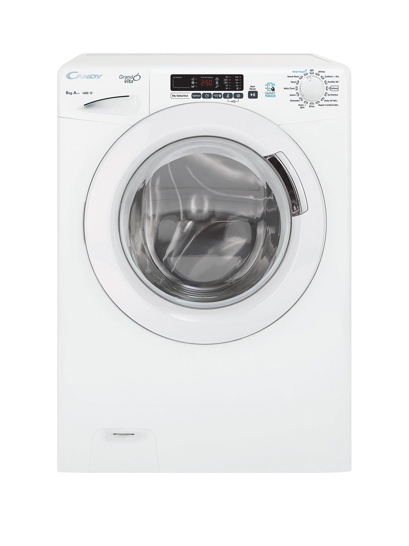 Candy Grand’O Vita Gvs148Dc3 8Kg Wash, 1400 Spin Washing Machine With Smart Touch – White