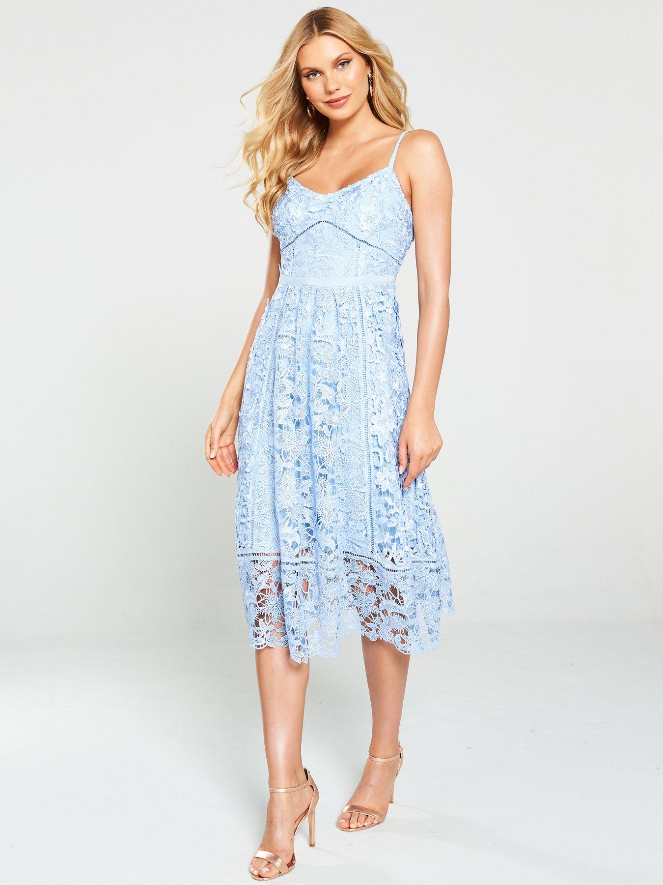 pale blue midi dress uk