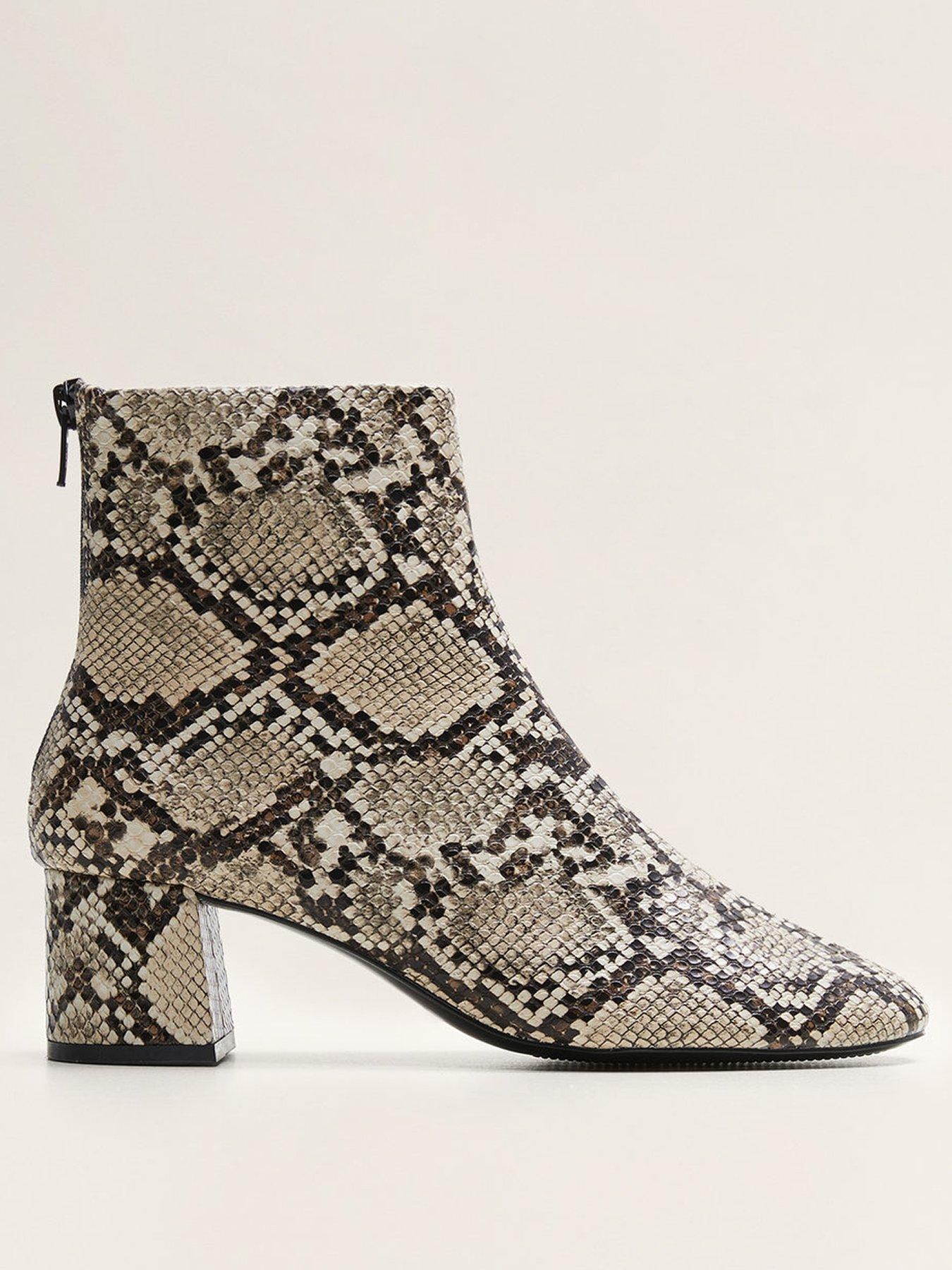 snake print ankle boots uk