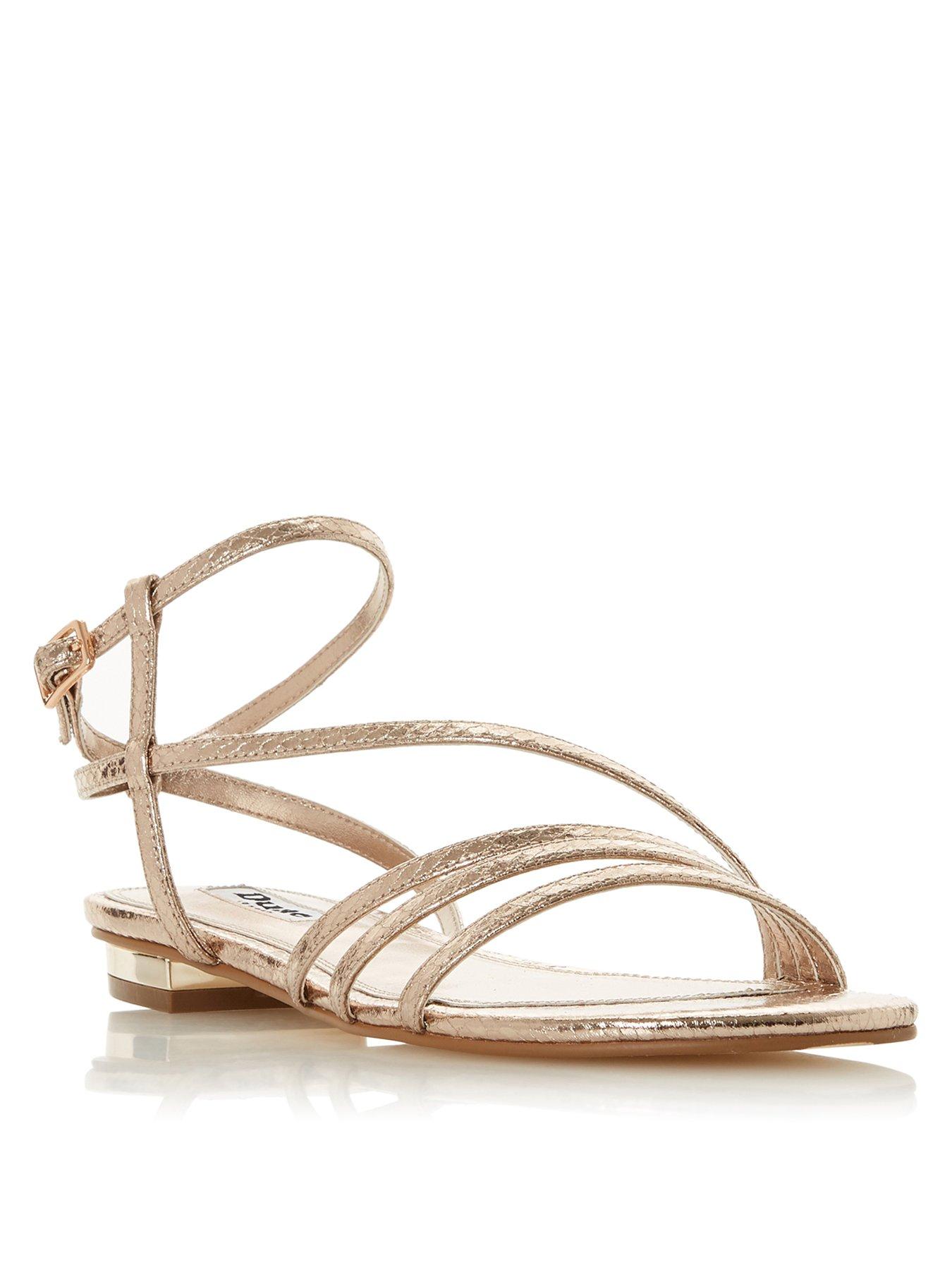 wide fit gold sandals uk