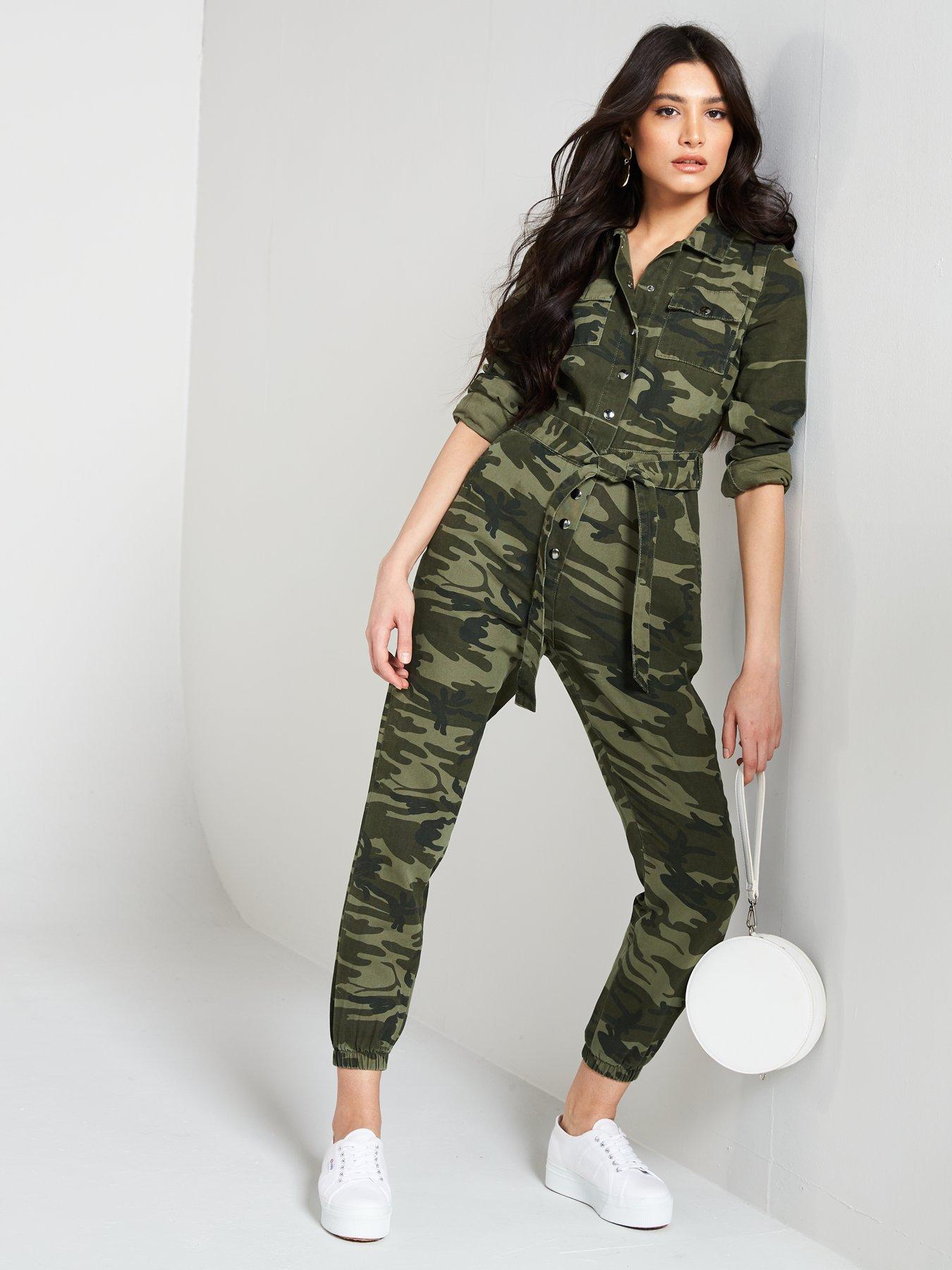 river island camo jumpsuit